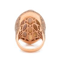 AGATE AND DIAMOND RING