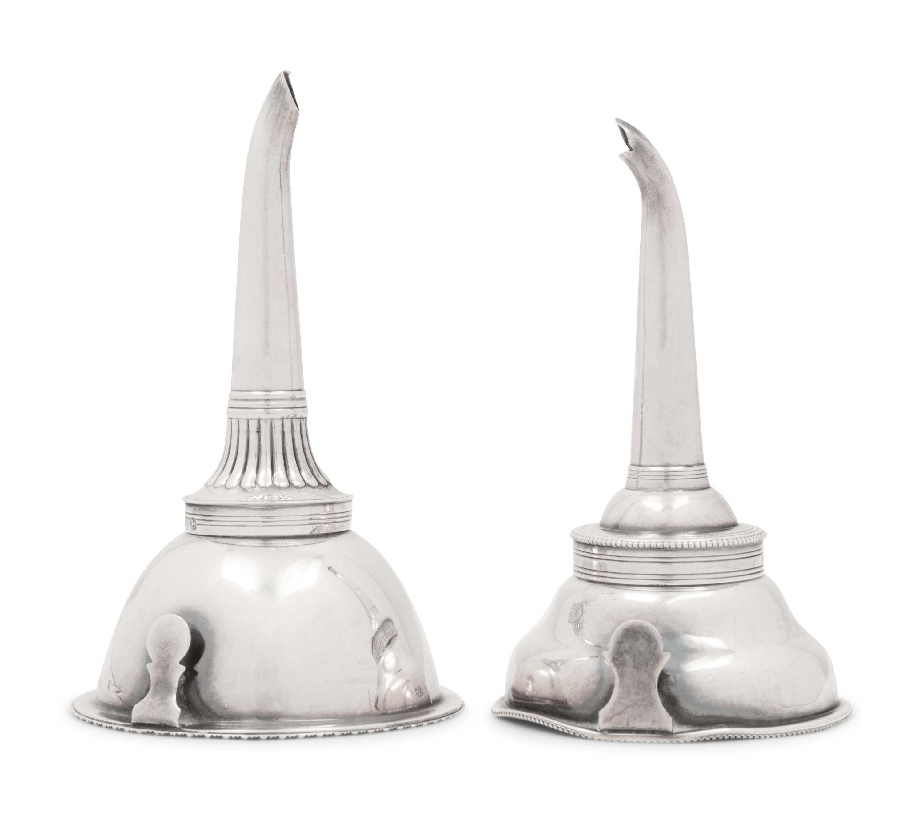 A George III Silver Wine Funnel