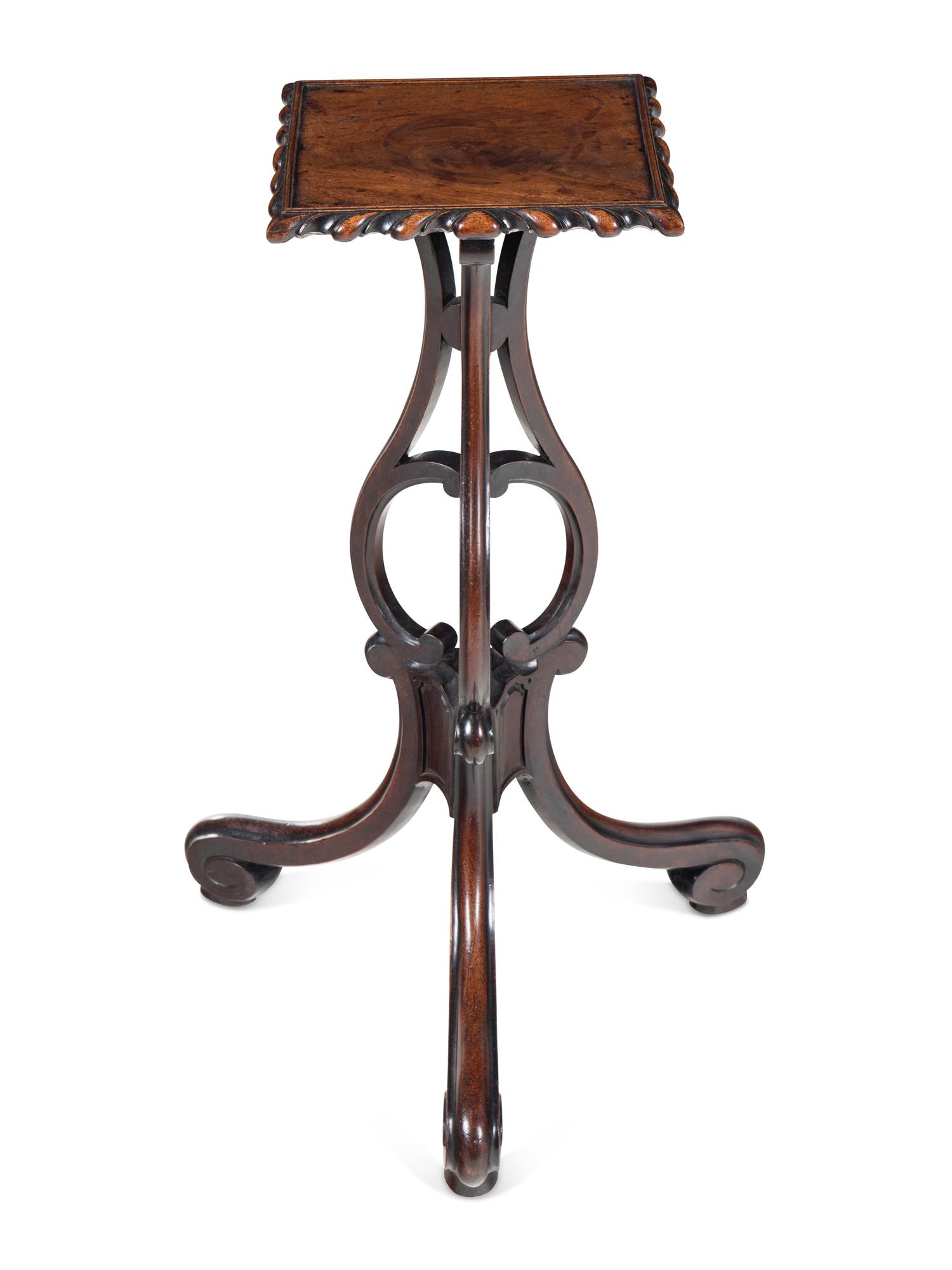 A George II Mahogany Tripod Kettle Stand