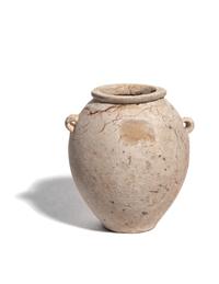 An Egyptian Miniature Limestone Lug Handled Jar