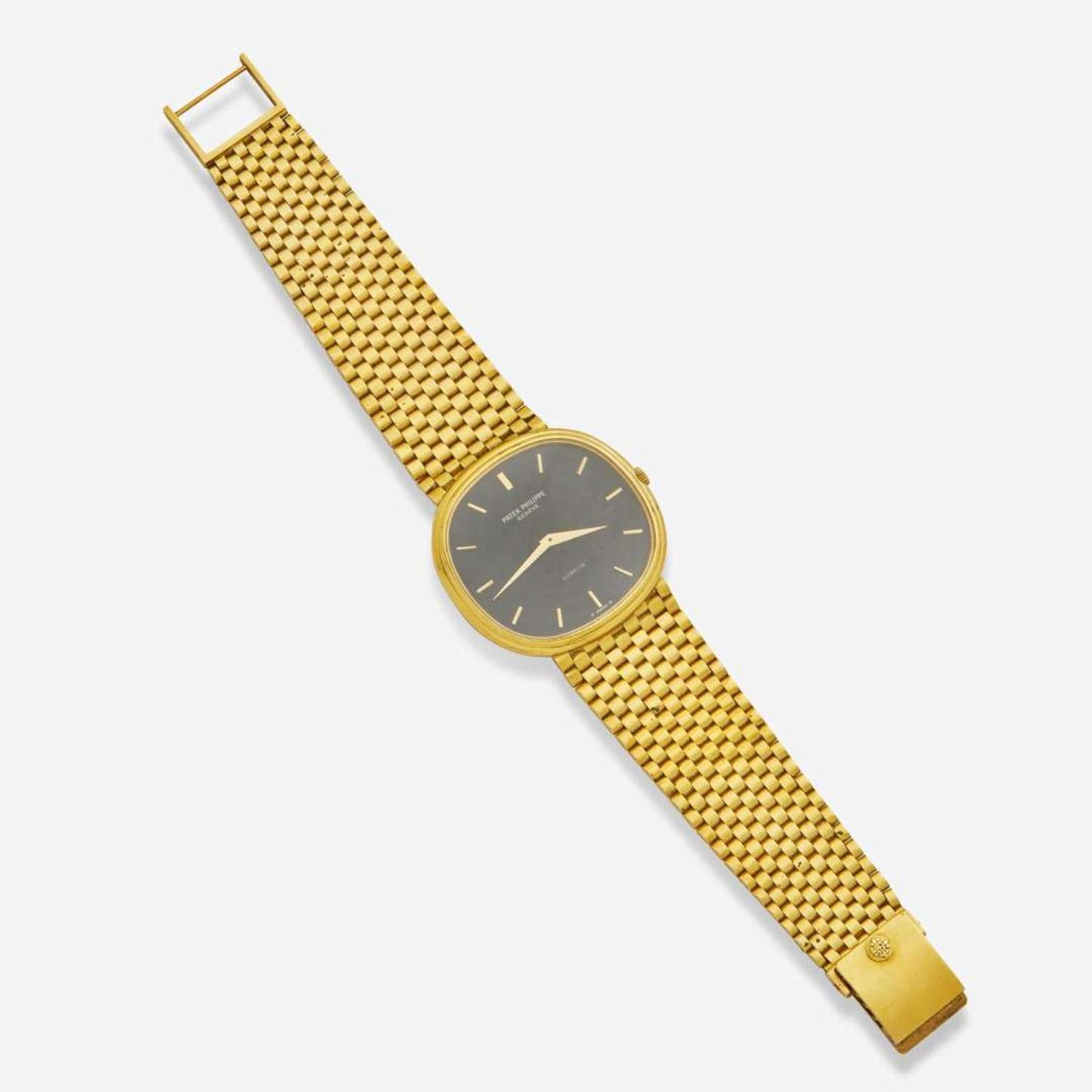 C. 1979 18K Men's Patek Philippe Gold Watch 3739/002 Jumbo Dial