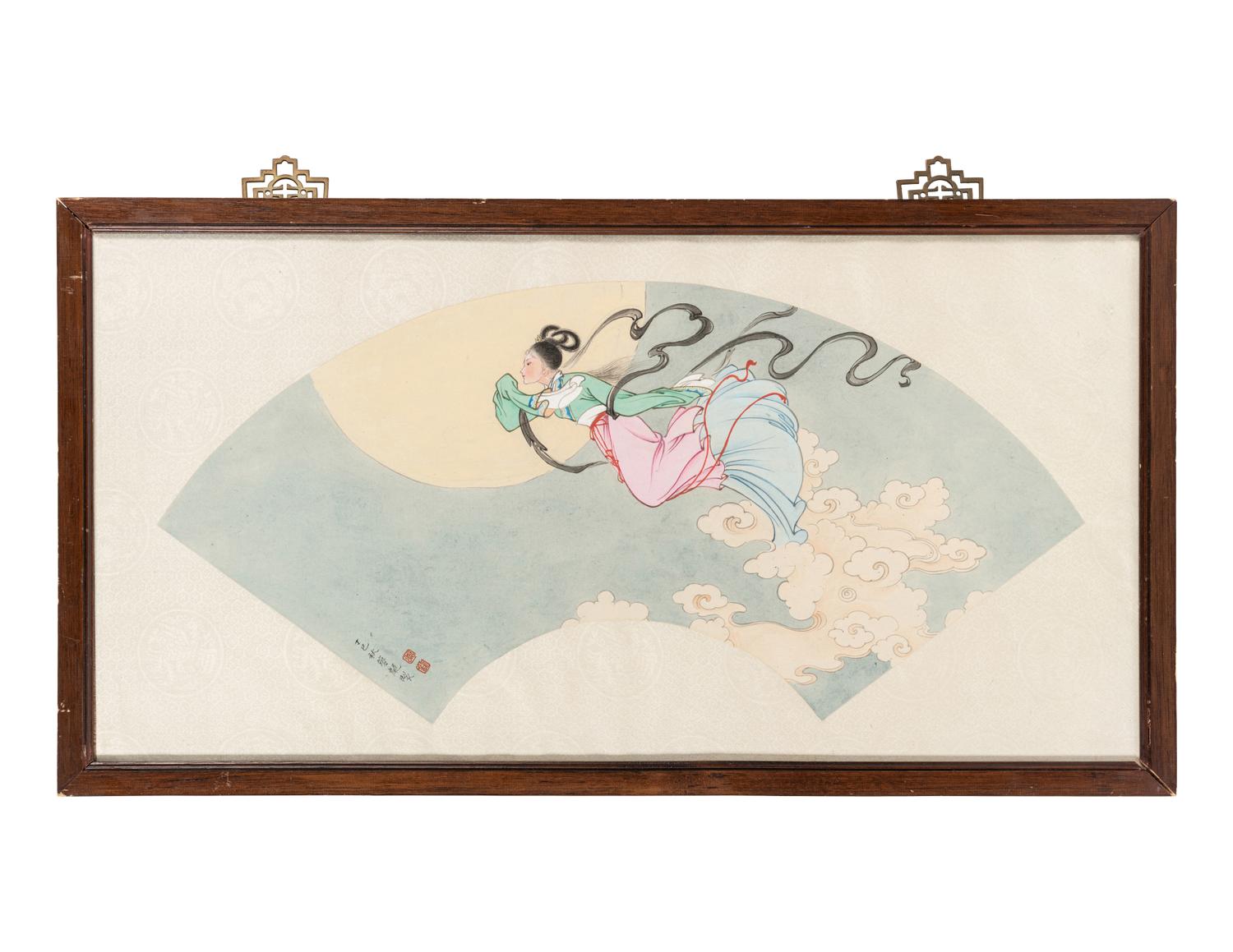 Two Paintings and a Japanese Fan