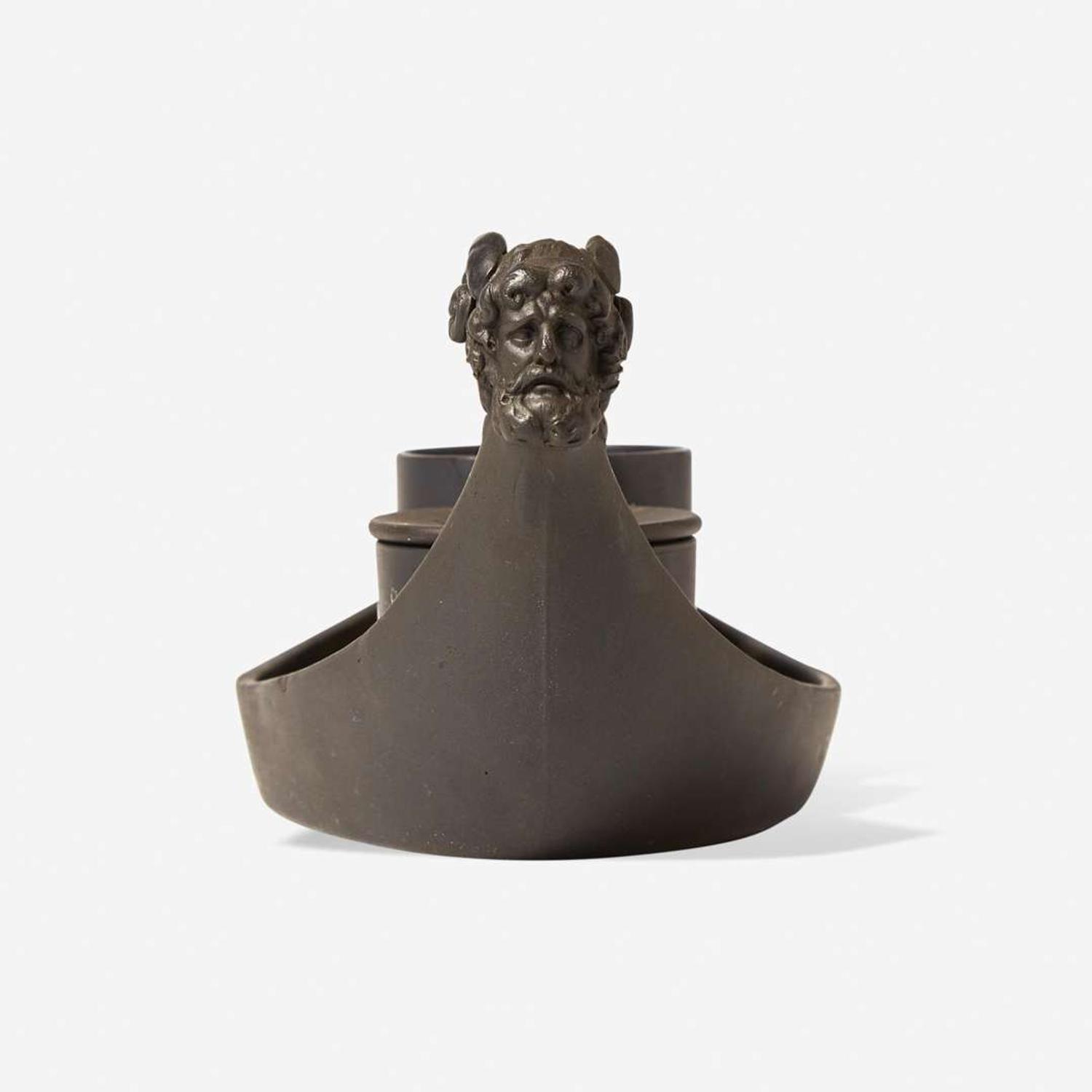 A Wedgwood black basalt condiment boat England, early 19th century