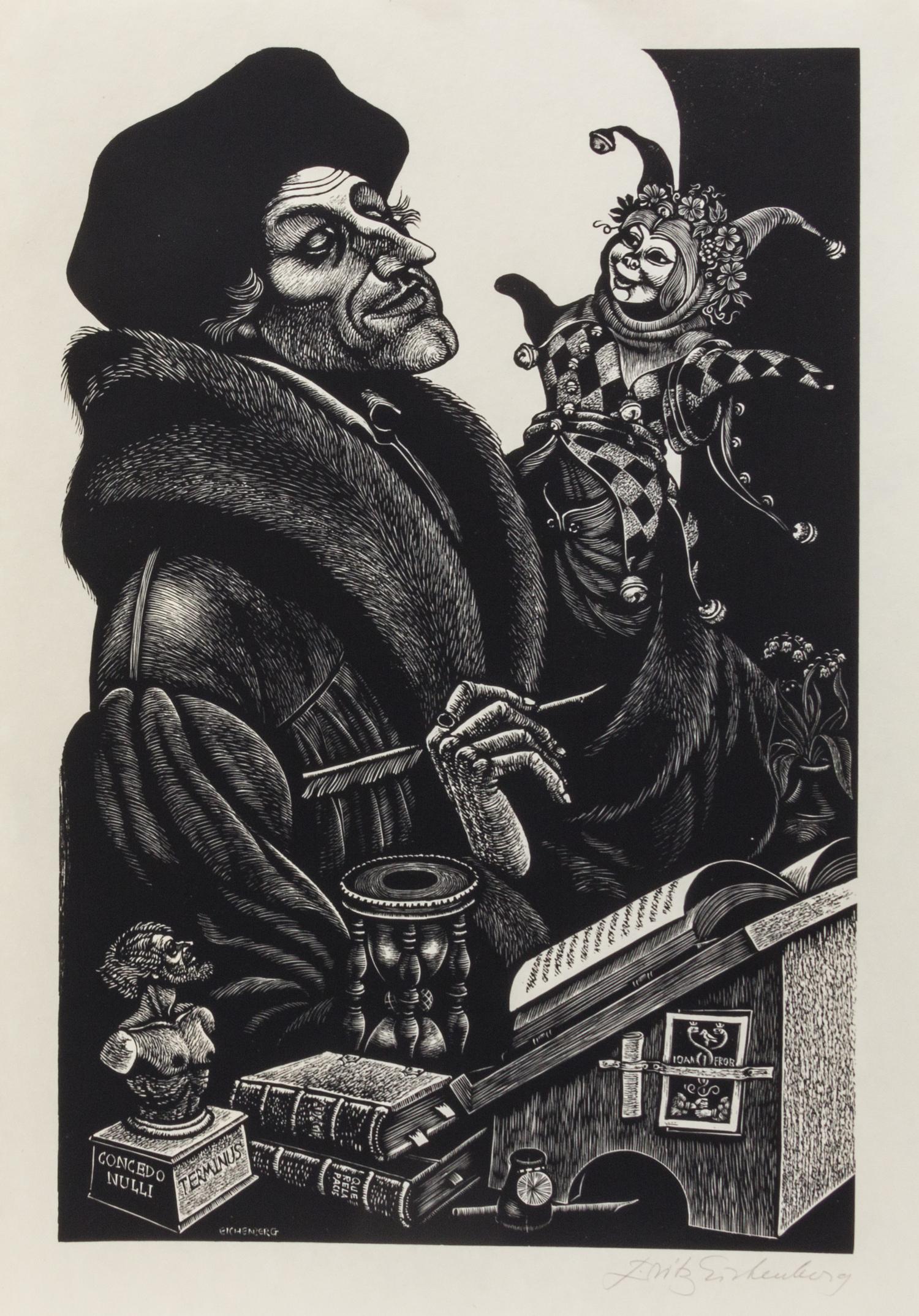 Fritz Eichenberg, (American, 1901-1990), In Praise of Folly, 1972 (portfolio of 10 with text and justification)