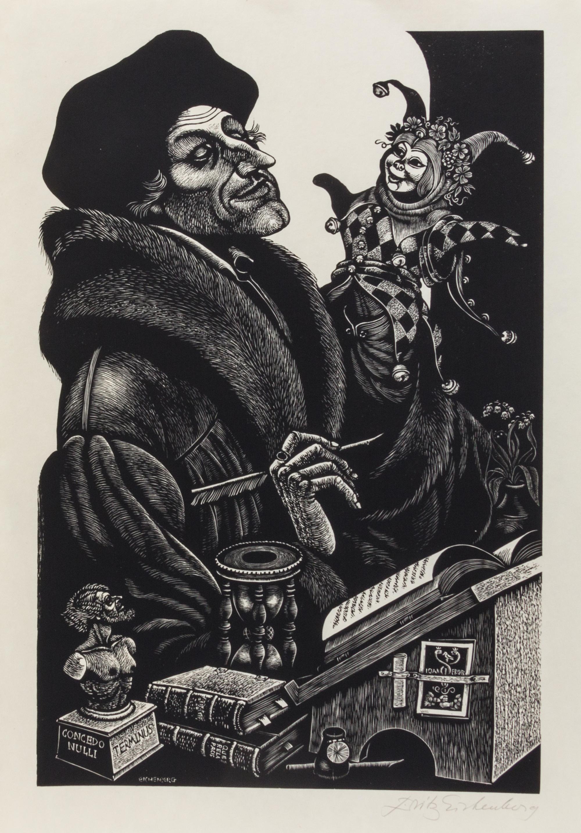 Fritz Eichenberg, (American, 1901-1990), In Praise of Folly, 1972 (portfolio of 10 with text and justification)