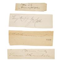 [Civil War] Group of Four Clipped Signatures