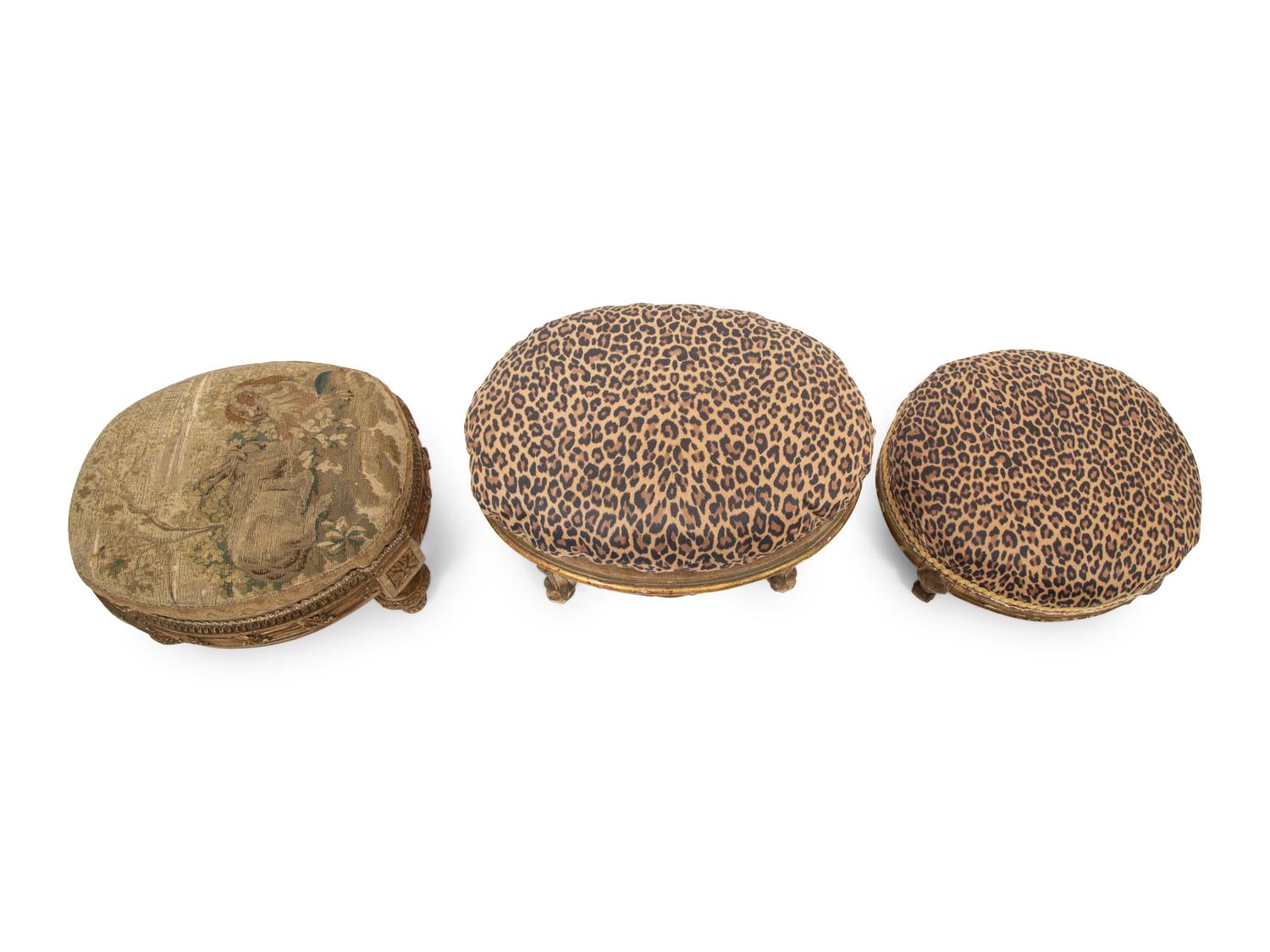 Three French Foot Stools