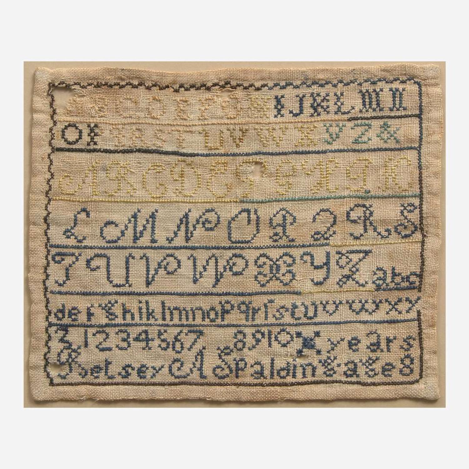 Two English or American needlework samplers 18th / early 19th century