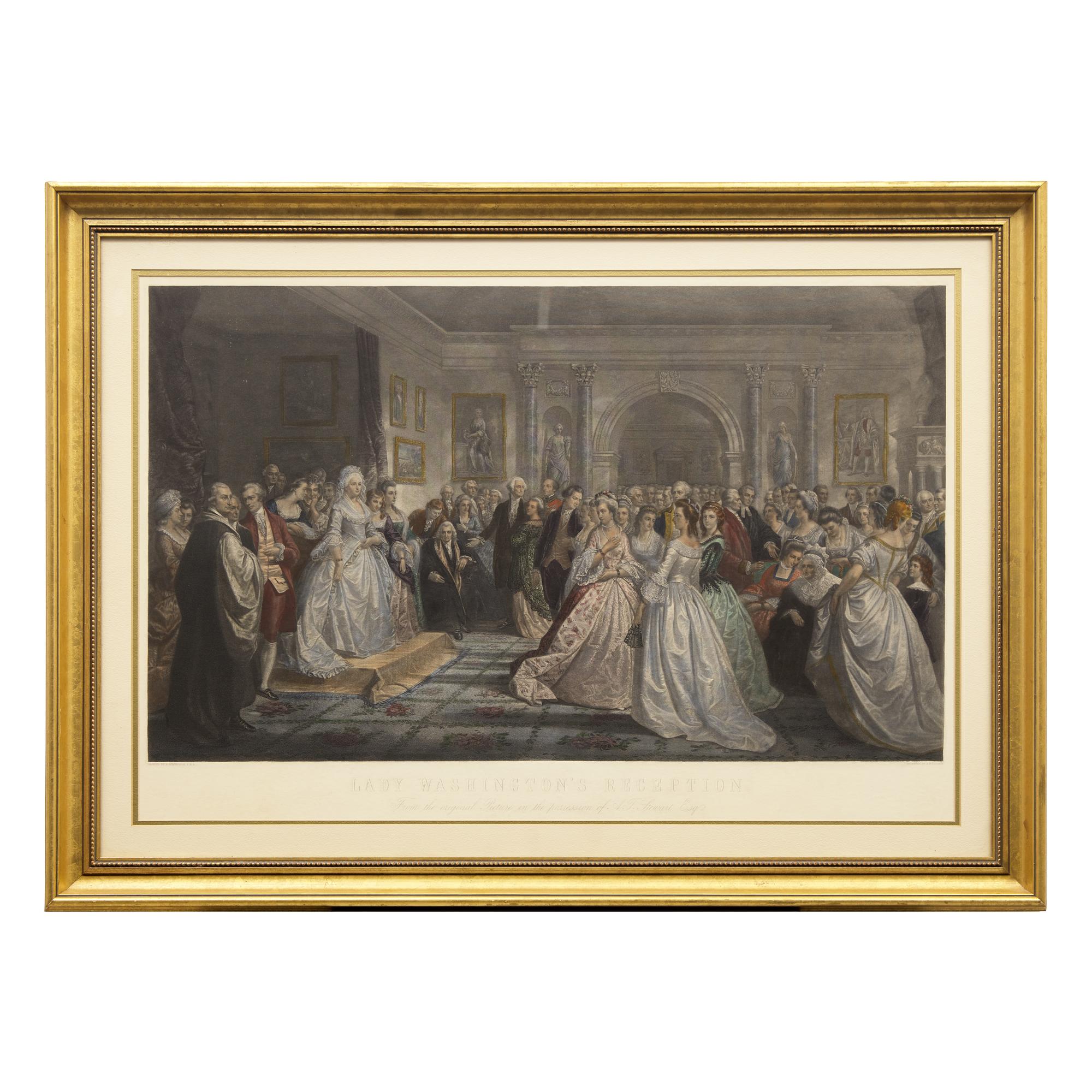 [Presidential] Huntington, D(aniel). Lady Washington's Reception. From the original Picture in the possession of A.T. Stewart Esq.