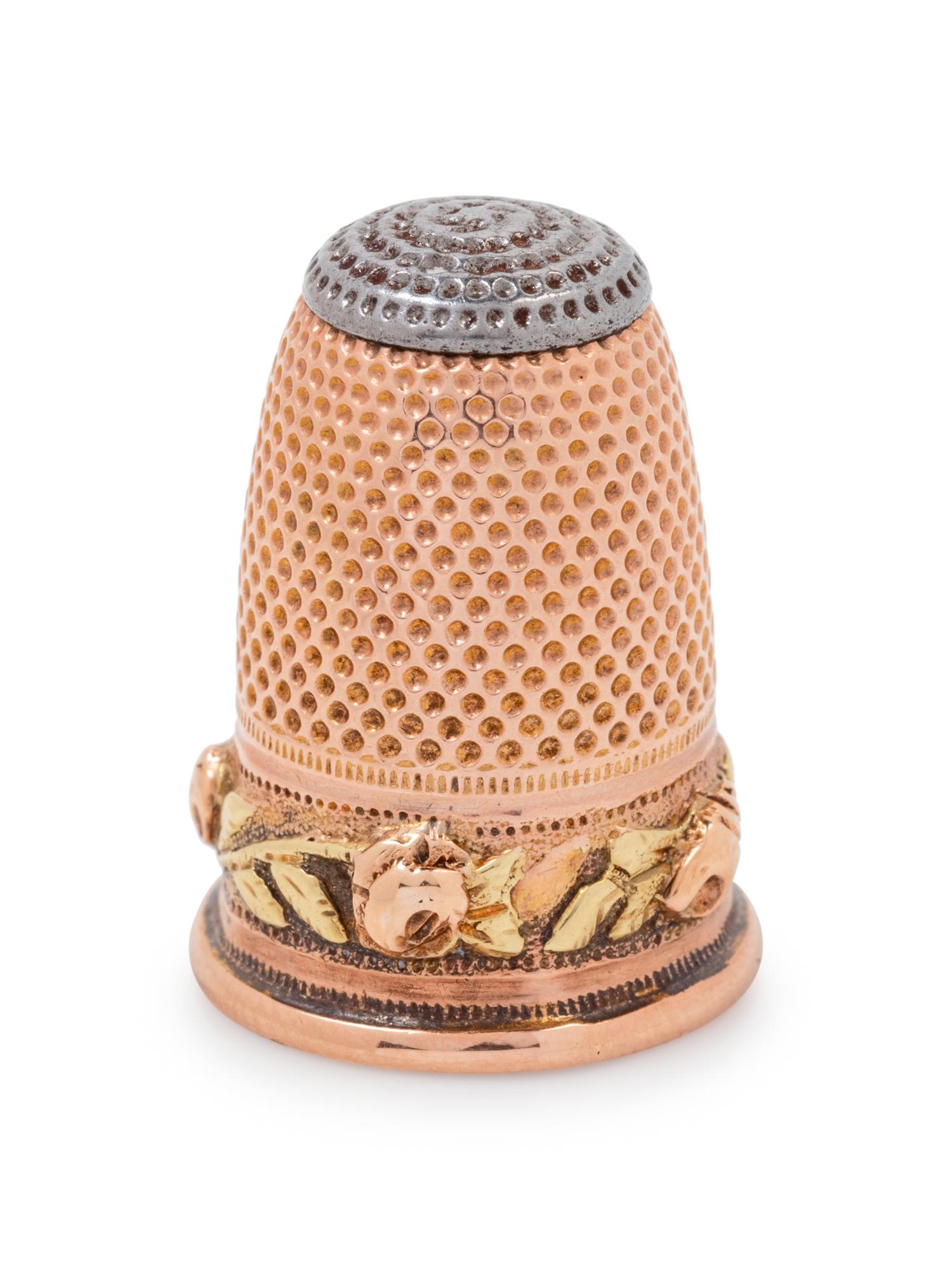 A French Vari-Colored Gold Thimble