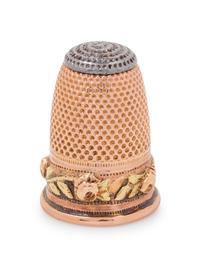 A French Vari-Colored Gold Thimble