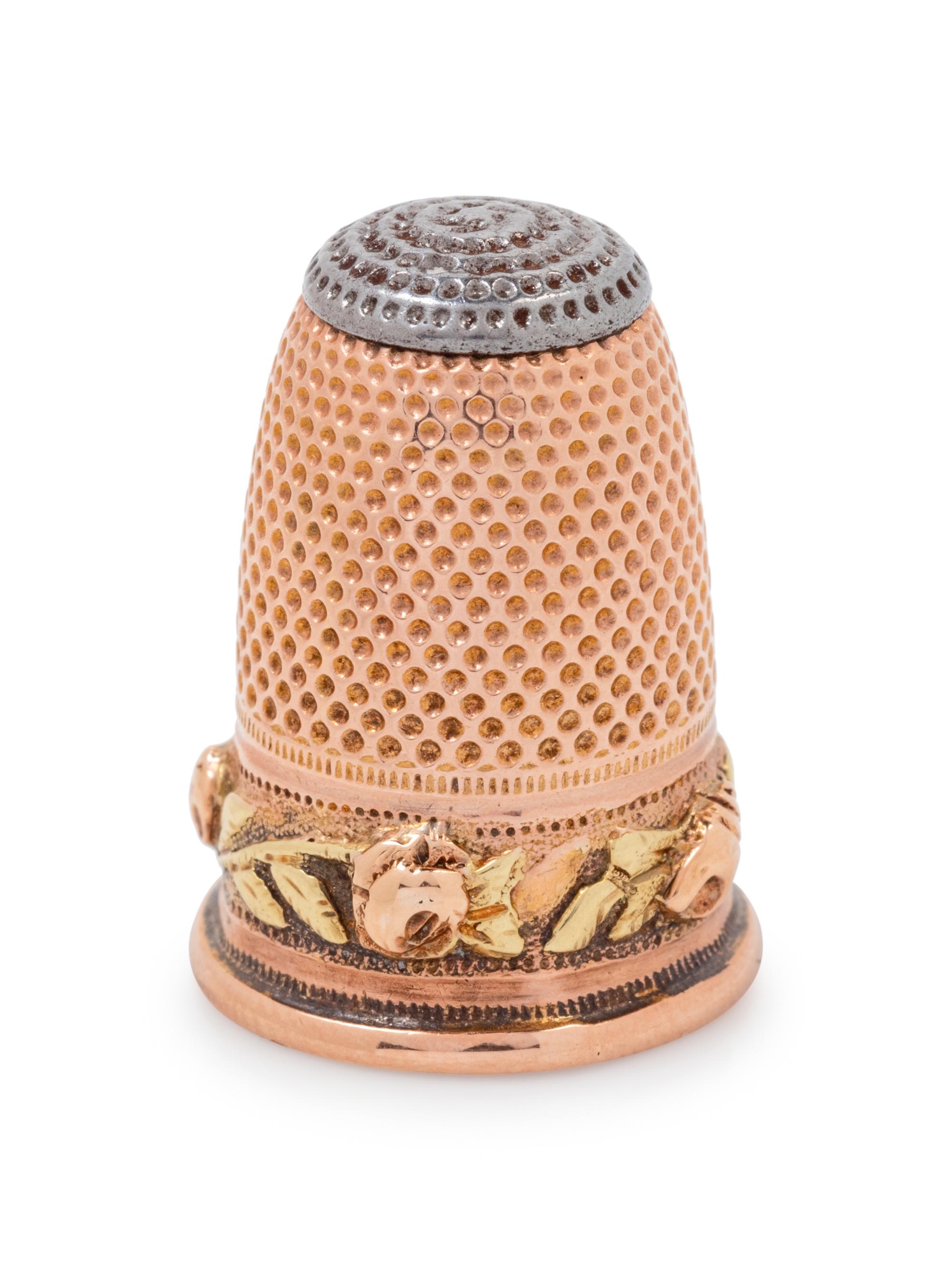 A French Vari-Colored Gold Thimble