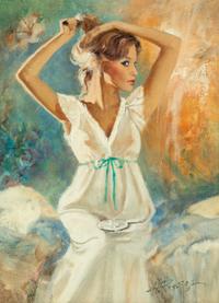 Woman in Nightgown