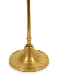 A Brass Floor Lamp with Mahogany Shelf