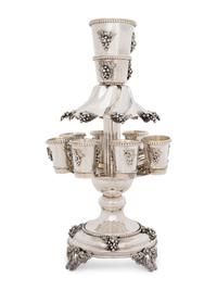 An Israeli Silver Kiddush Wine Fountain