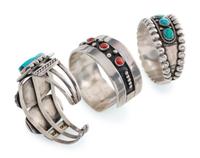 Navajo and Southwestern-style Silver Cuff Bracelets