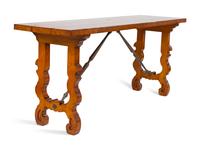 A Spanish Iberian Style Trestle Table — 20TH CENTURY