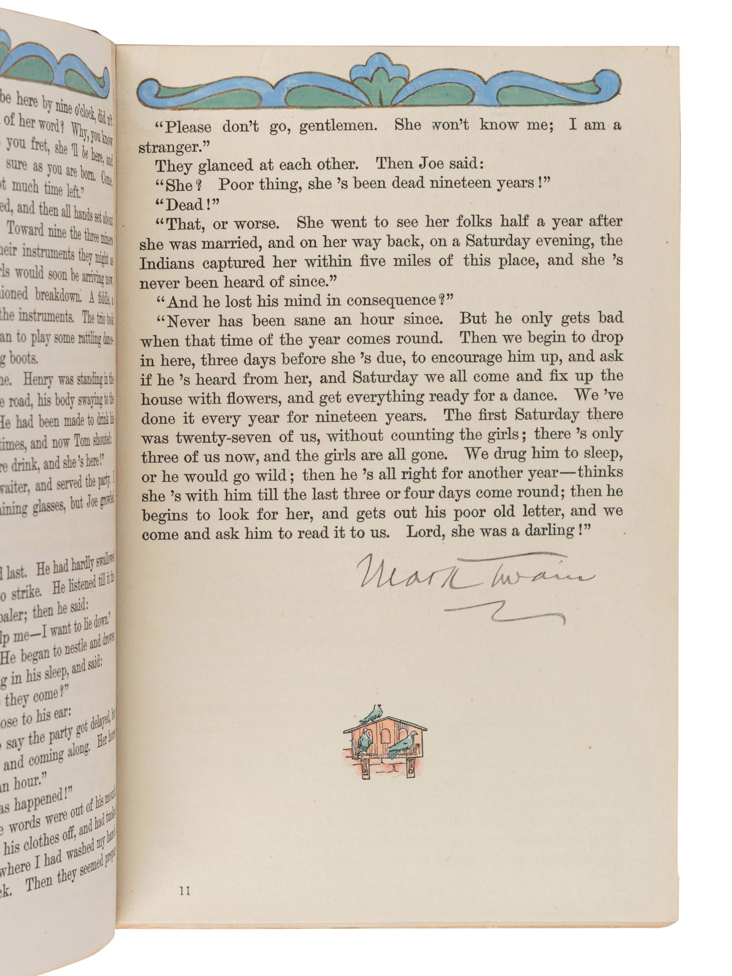 [BINDINGS] -- [CLEMENS, Samuel Langhorne ("Mark Twain") (1835-1910).]. JOHNSON, Rossiter, editor-in-chief. Authors Digest the World’s Great Stories in Brief. N.p.: Authors Press, [1908].