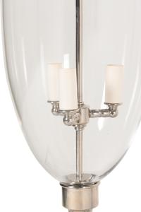 A Silvered Metal and Glass Hall Lantern