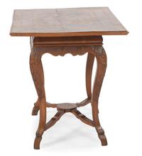 A Continental Carved Parquetry Center Table