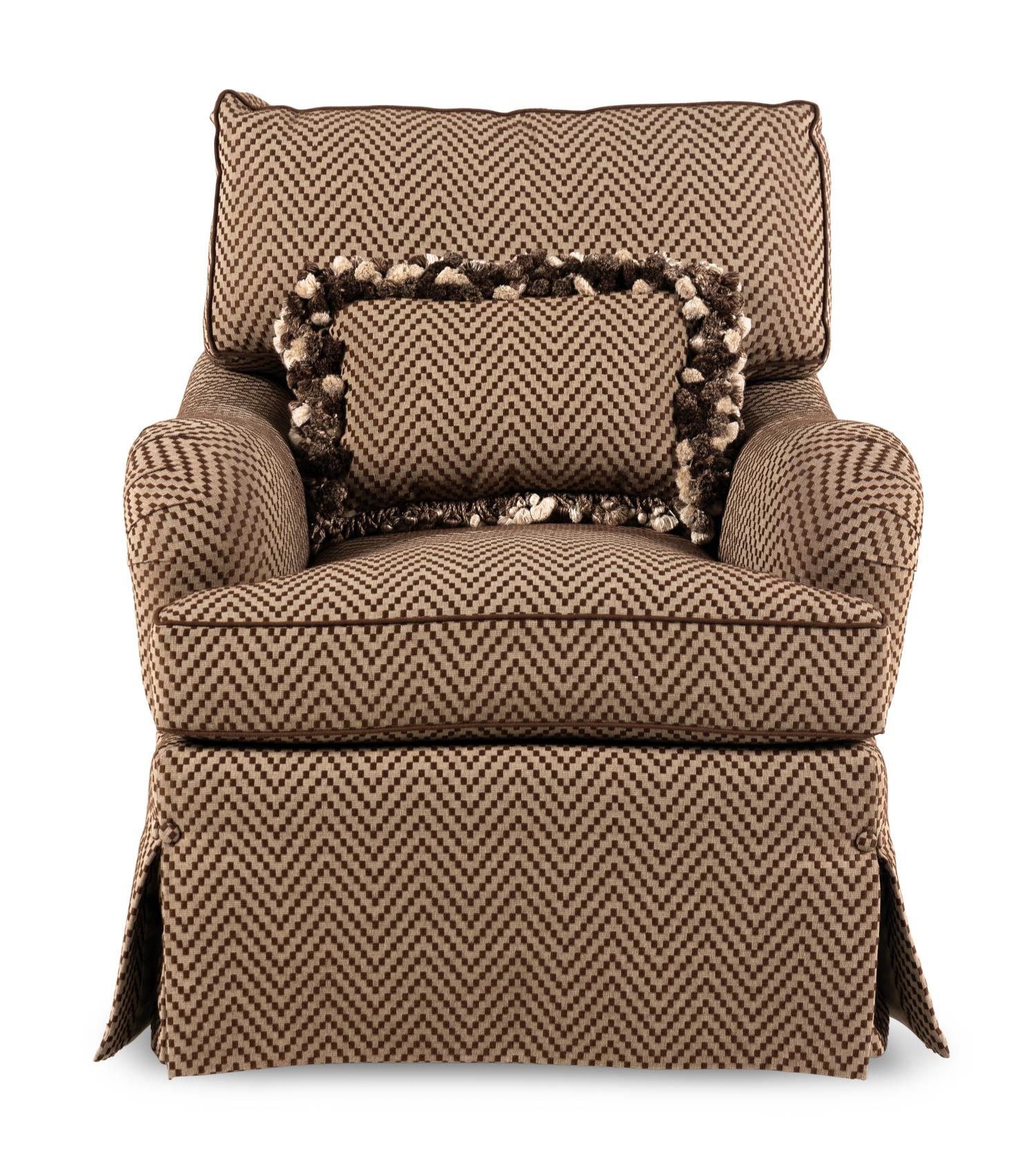 A George Smith Standard Armchair with Custom Upholstery
