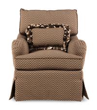 A George Smith Standard Armchair with Custom Upholstery