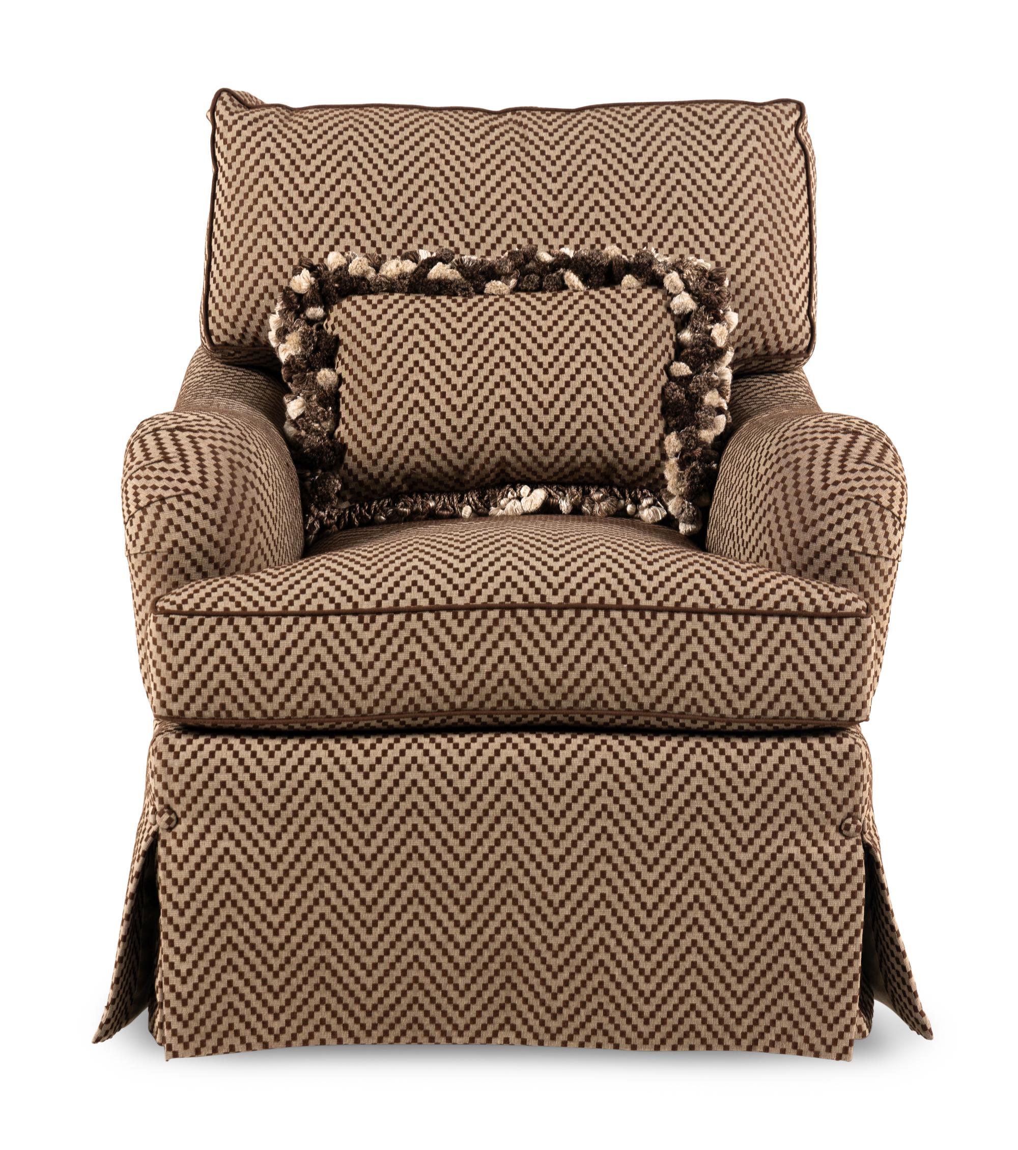A George Smith Standard Armchair with Custom Upholstery