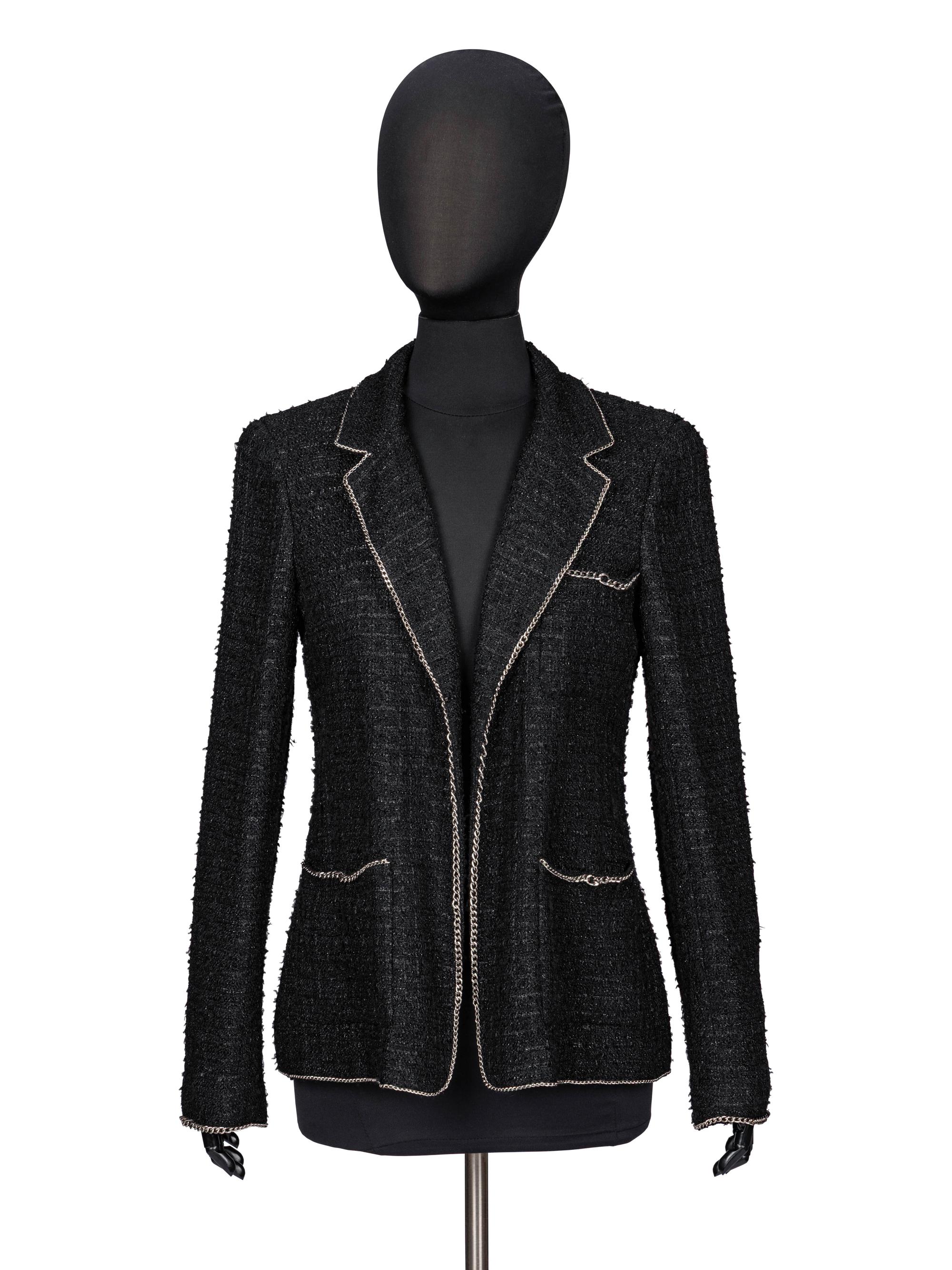 Chanel, Chain-Trimmed Tweed Blazer
