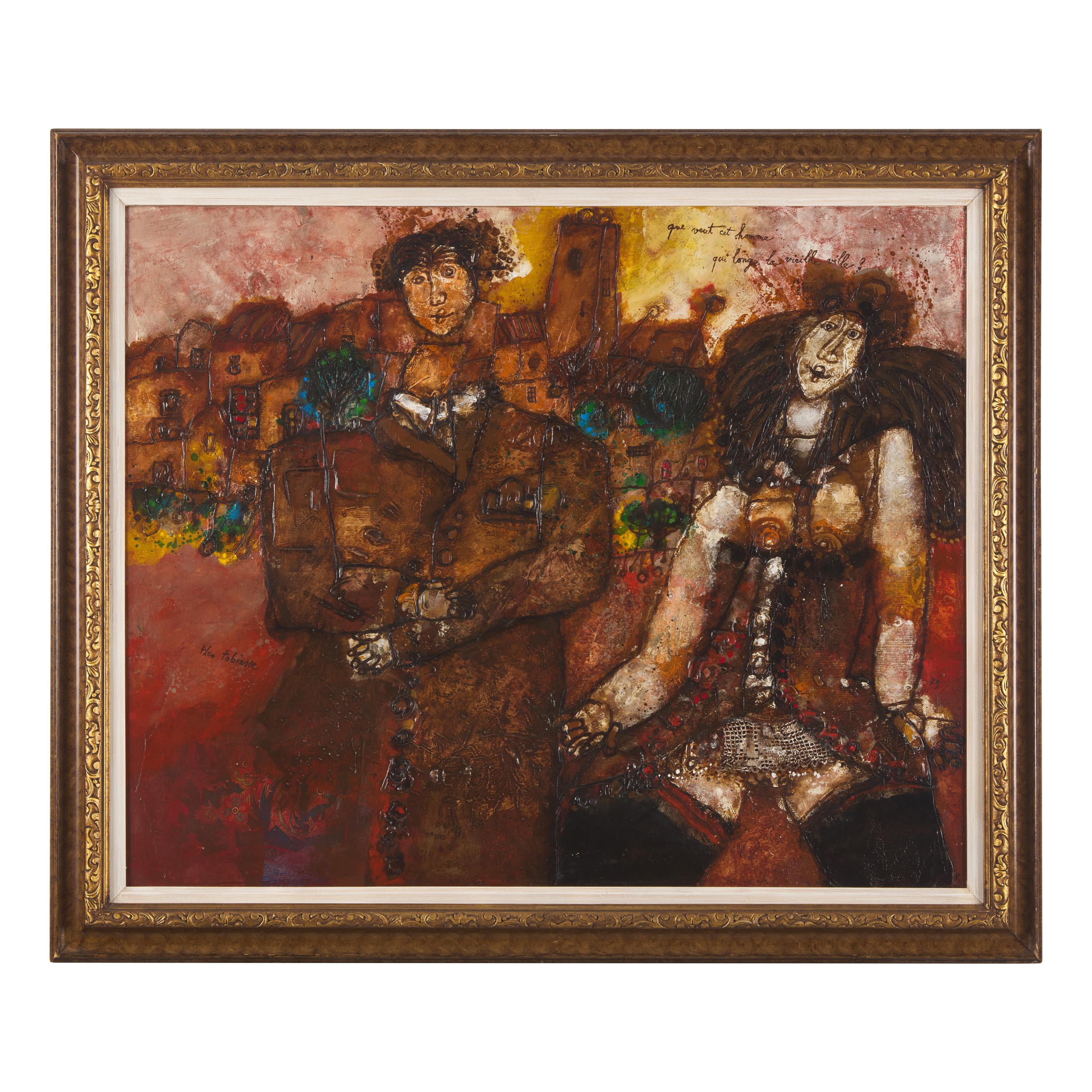 Théo Tobiasse (French, 1927–2012) — Que Veut cet Homme qui Longe la Vieille Vielle? , 1979