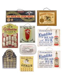 Nine Barbershop Related Signs and Advertisements