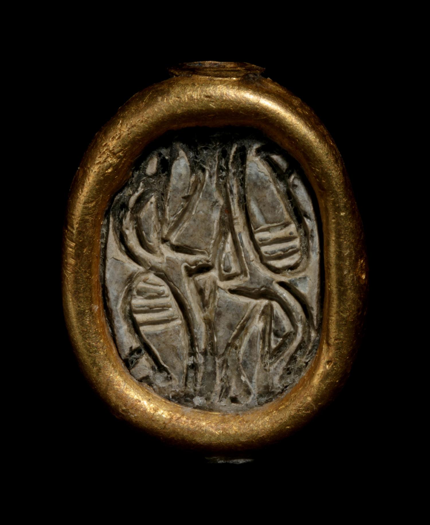Three Egyptian Steatite and Faience Scarabs