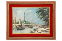 Eighteen Parisian Street Scene Paintings