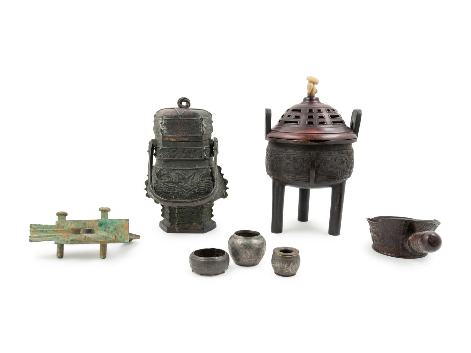 A Group of Seven Metal Objects