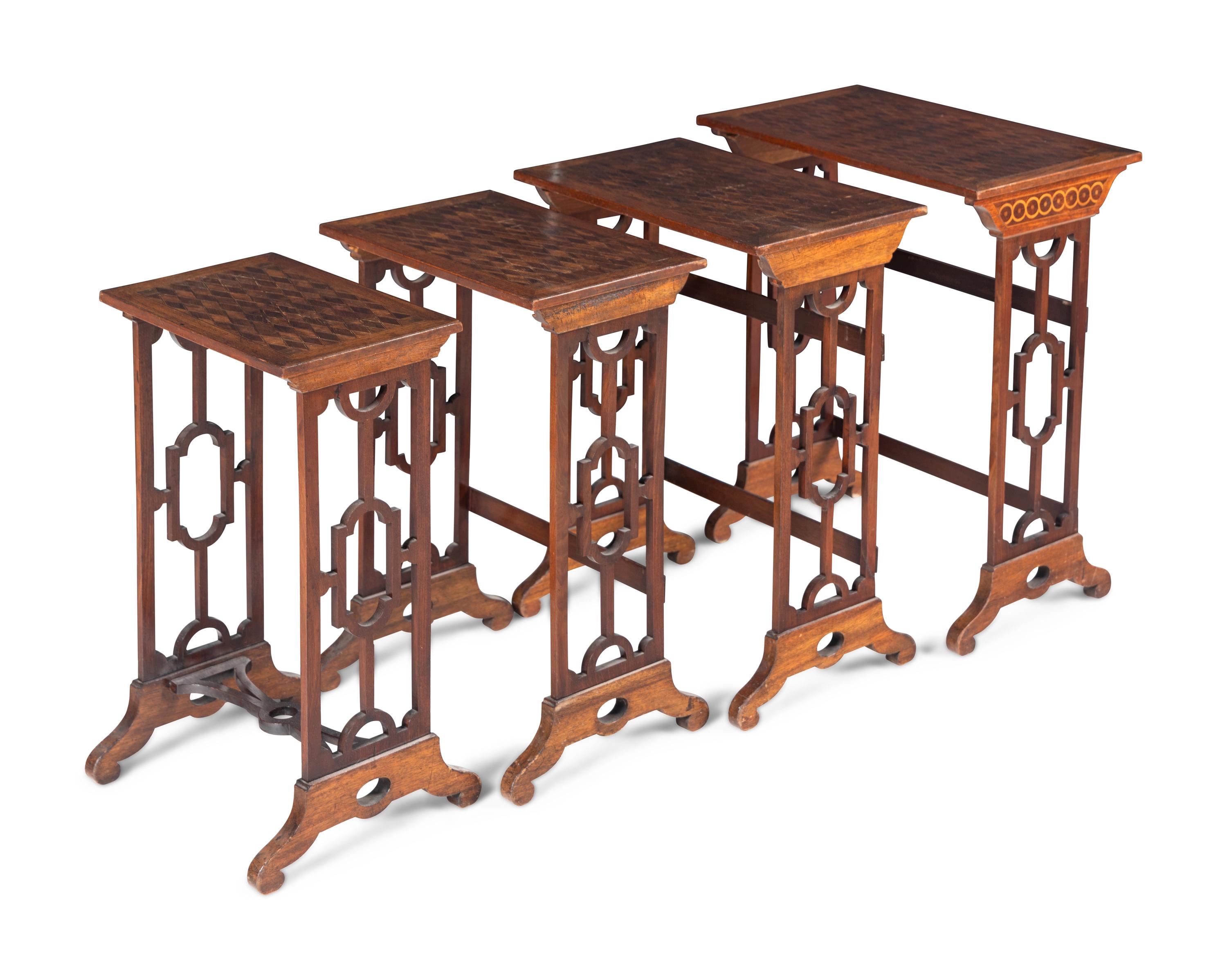 A Set of Regency Style Parquetry Nesting Tables