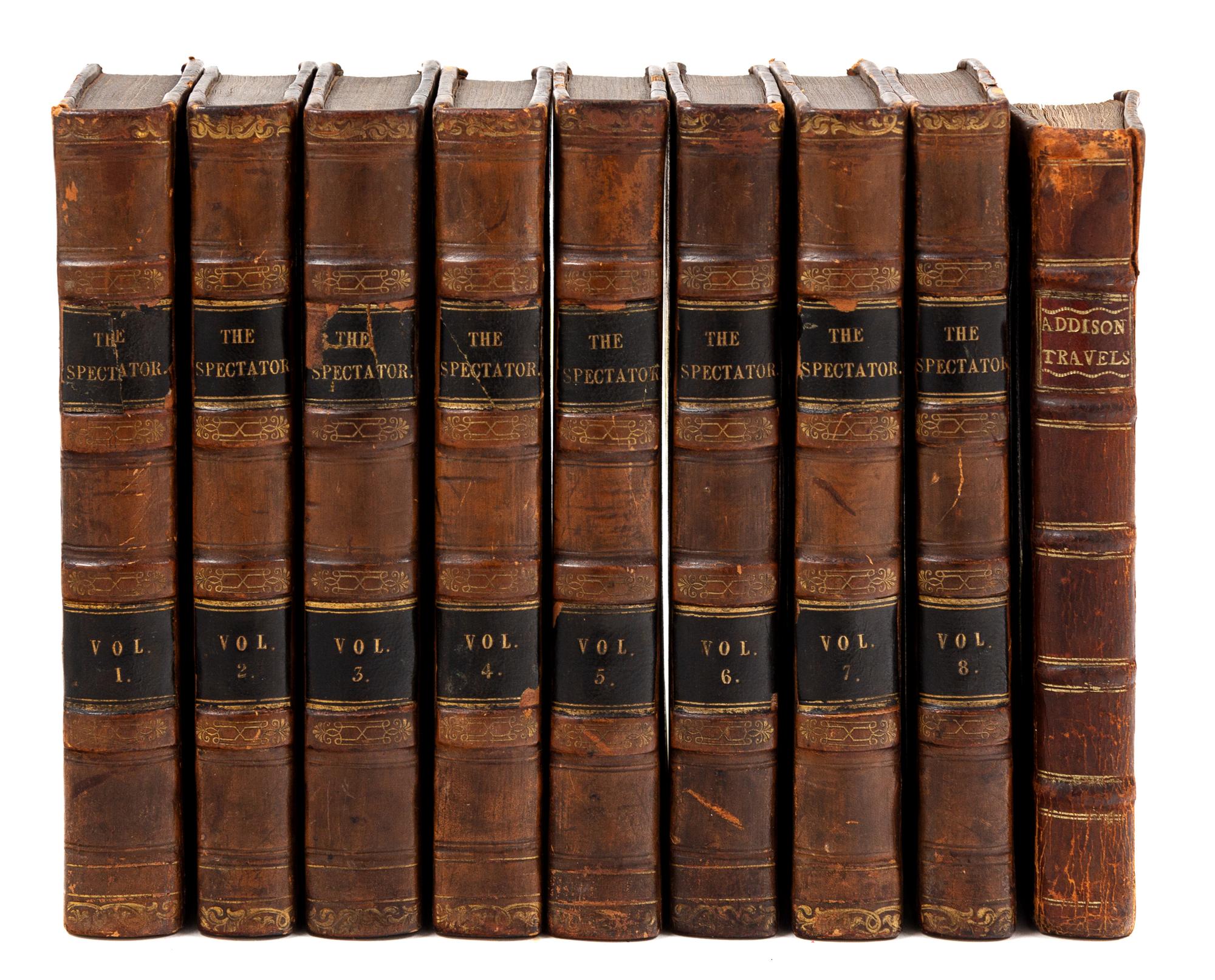 [THE SPECTATOR]. ADDISON, Joseph. -- STEELE, Richard. The Spectator. Edinburgh: for Messrs. Bell & Bradfute et al, [1800?].