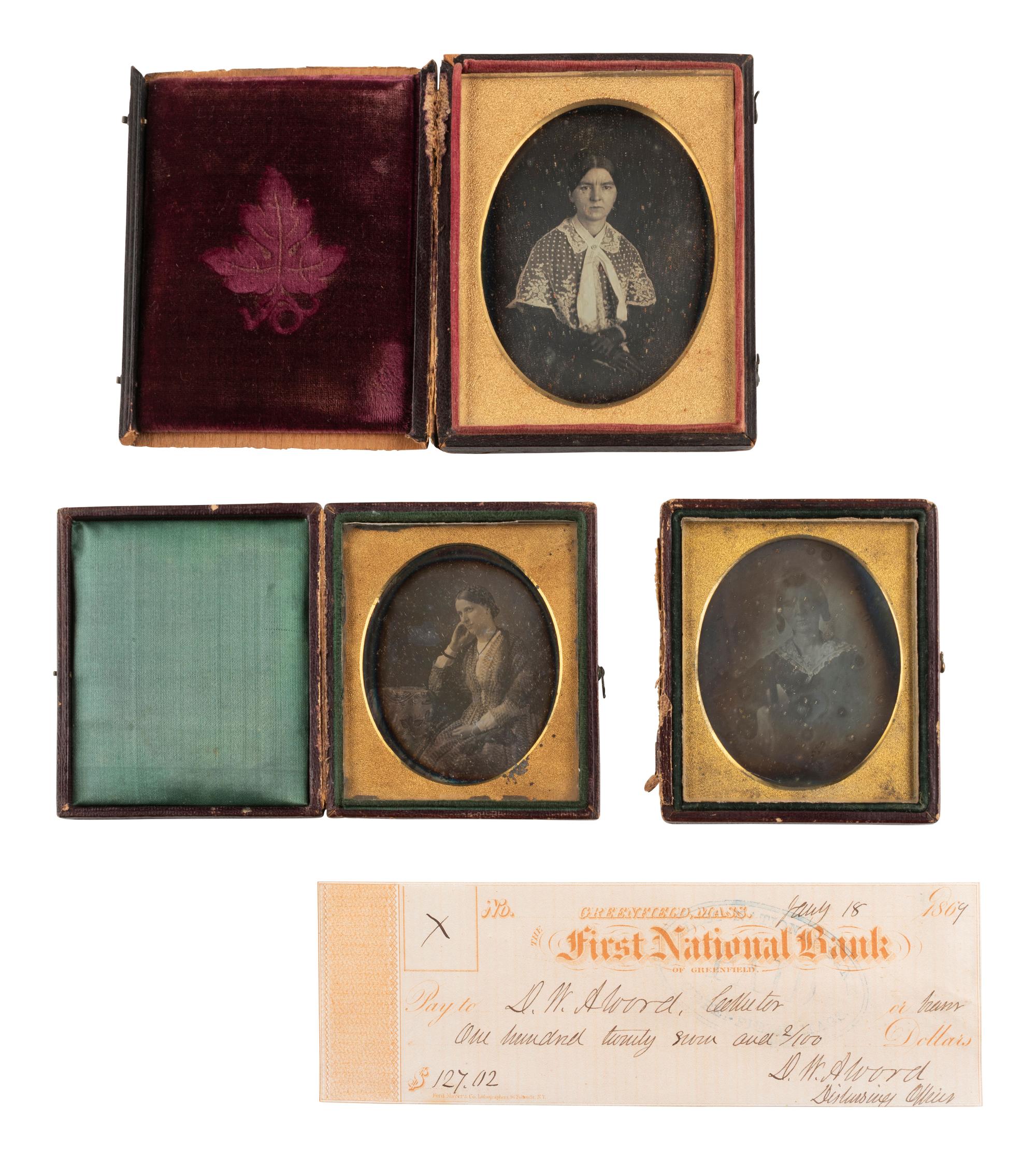 [EARLY PHOTOGRAPHY]. An assortment of cased images, many collected as associated family groups.