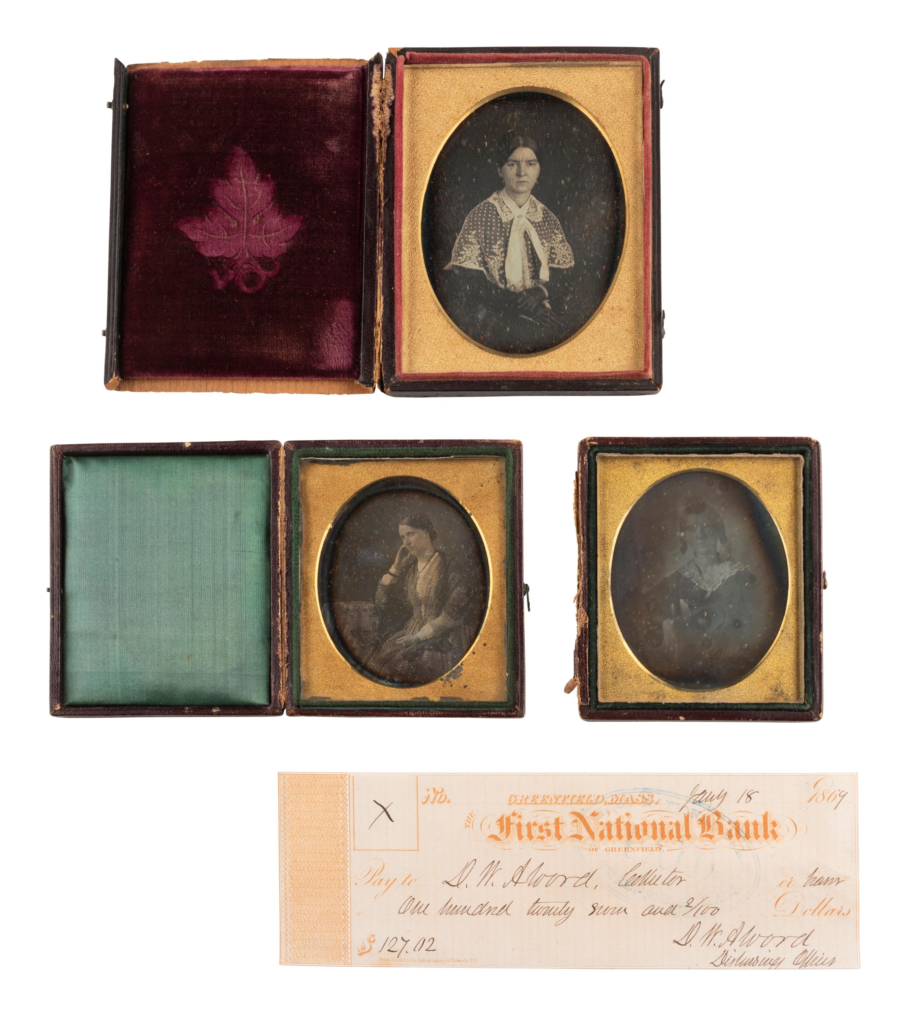 [EARLY PHOTOGRAPHY]. An assortment of cased images, many collected as associated family groups.