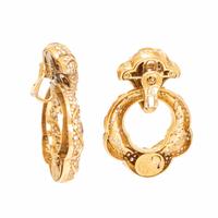 Marina B, Diamond and Yellow Gold 'Onda' Convertible Door Knocker Earrings