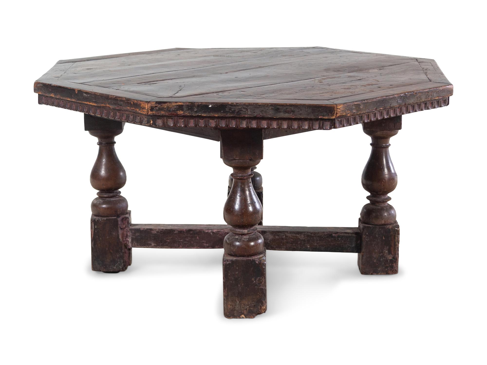 An Italian Carved Walnut Low Table
