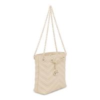 Gucci, Mini Marmont Bucket Bag in Alabaster Leather