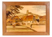A Set of Five French Marquetry Panels Height of largest overall 30 1/4 x width 47 inches. — PAUL SPINDLER (1907-1980)