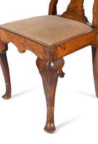 A Pair of George I Burl Walnut Side Chairs