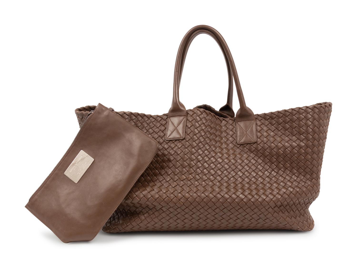 Bottega Veneta Brown Limited Edition Intrecciato Tote Bag, c.2008