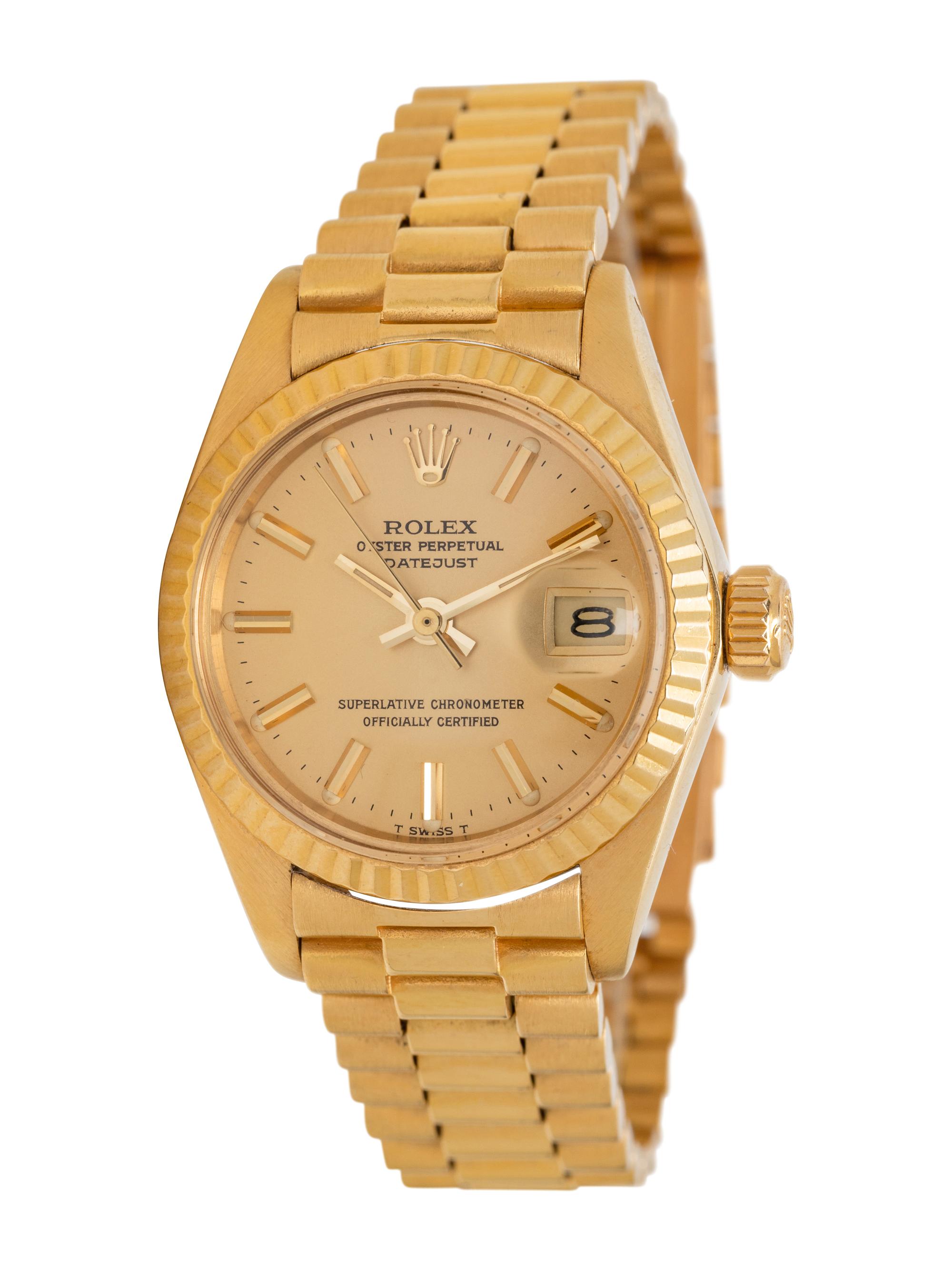 ROLEX, REF. 6917 18K YELLOW GOLD 'OYSTER PERPETUAL DATEJUST' WATCH