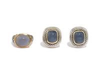 DAVID YURMAN, COLLECTION OF YELLOW GOLD, STERLING SILVER, AND CHALCEDONY JEWELRY