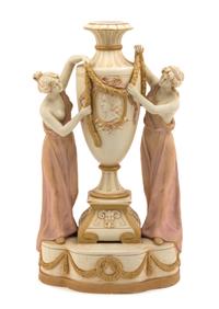 A Royal Dux Figural Vase Height 14 1/4 inches. — FIRST HALF 20TH CENTURY