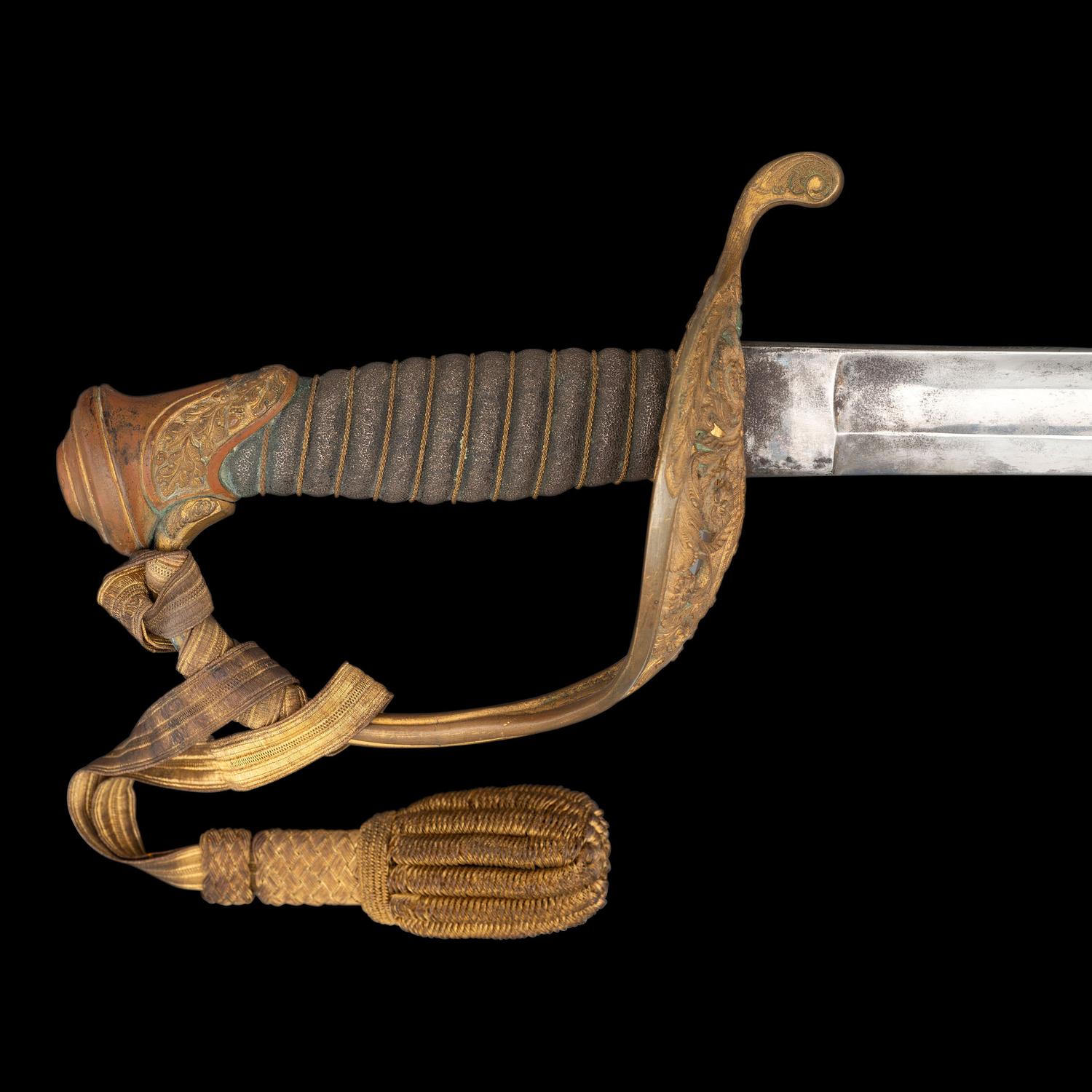 Cased Clauberg Model 1850 Foot Officers Sword Presented to Lt. Asaph Dodge of the 116th NY with Belt and Sash