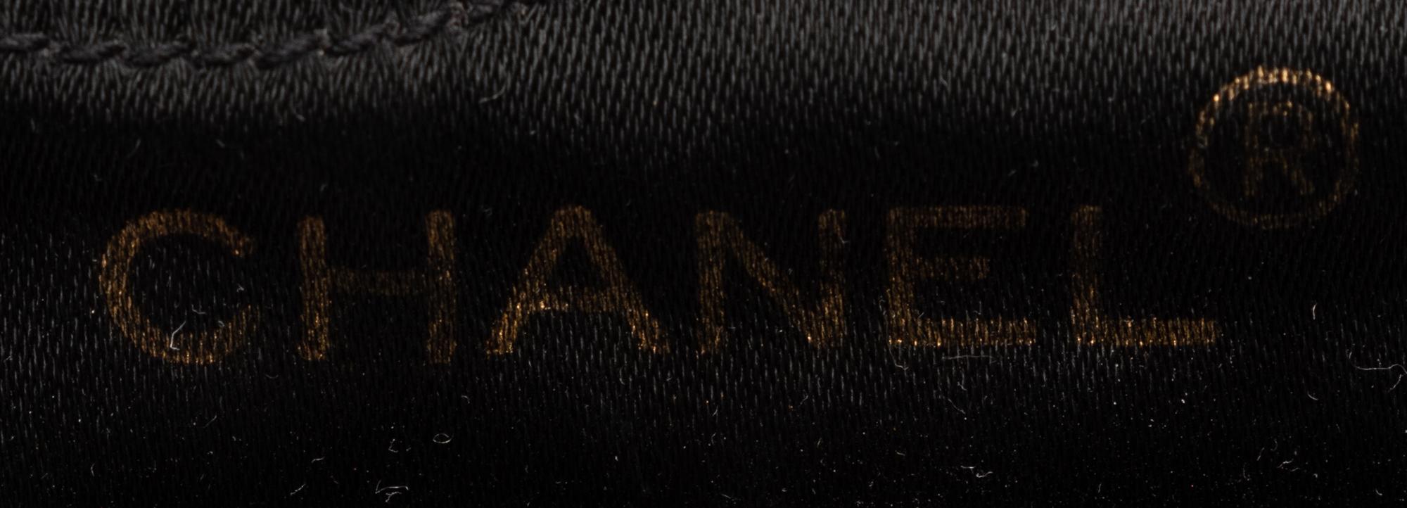 Chanel Double Flap in Quilted Black Satin, Early 1980s