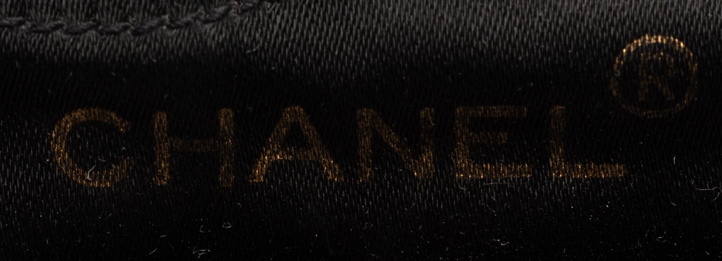 Chanel Double Flap in Quilted Black Satin, Early 1980s