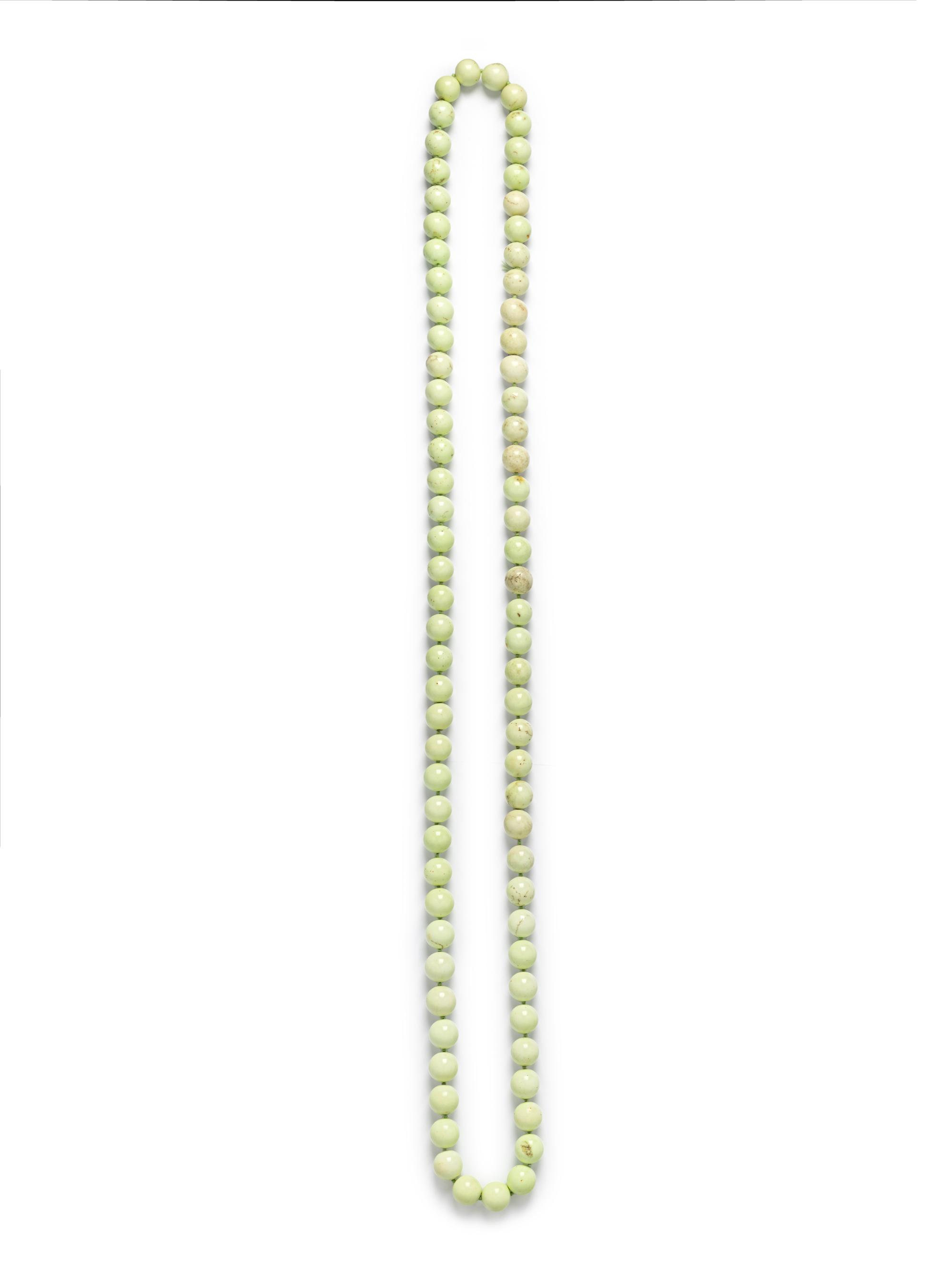 CITRON CHRYSOPRASE BEAD NECKLACE